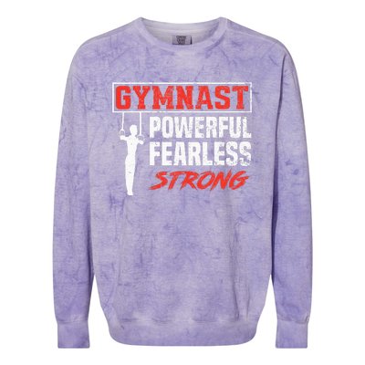 Gymnastics Sports Strong Funny Gymnast Colorblast Crewneck Sweatshirt