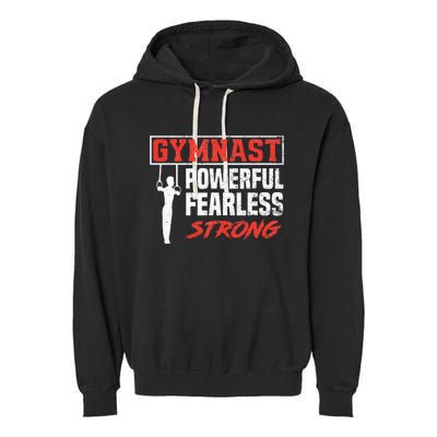 Gymnastics Sports Strong Funny Gymnast Garment-Dyed Fleece Hoodie