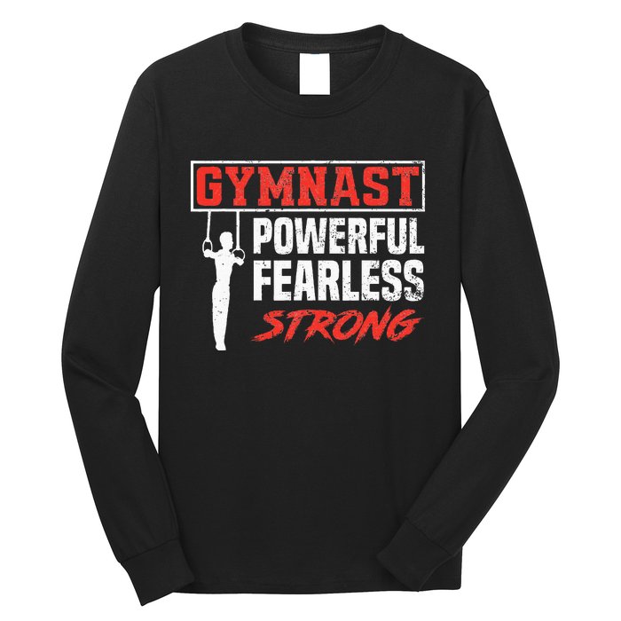 Gymnastics Sports Strong Funny Gymnast Long Sleeve Shirt