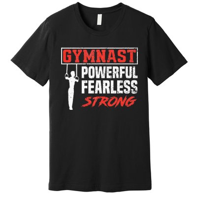 Gymnastics Sports Strong Funny Gymnast Premium T-Shirt