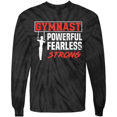 Gymnastics Sports Strong Funny Gymnast Tie-Dye Long Sleeve Shirt