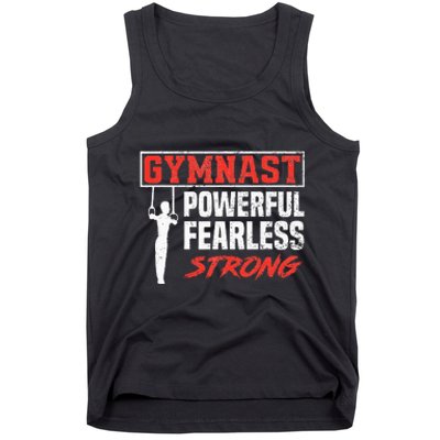 Gymnastics Sports Strong Funny Gymnast Tank Top