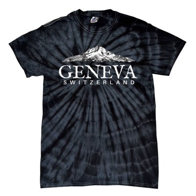 Geneva Switzerland  Swiss Alps Mountain Tie-Dye T-Shirt