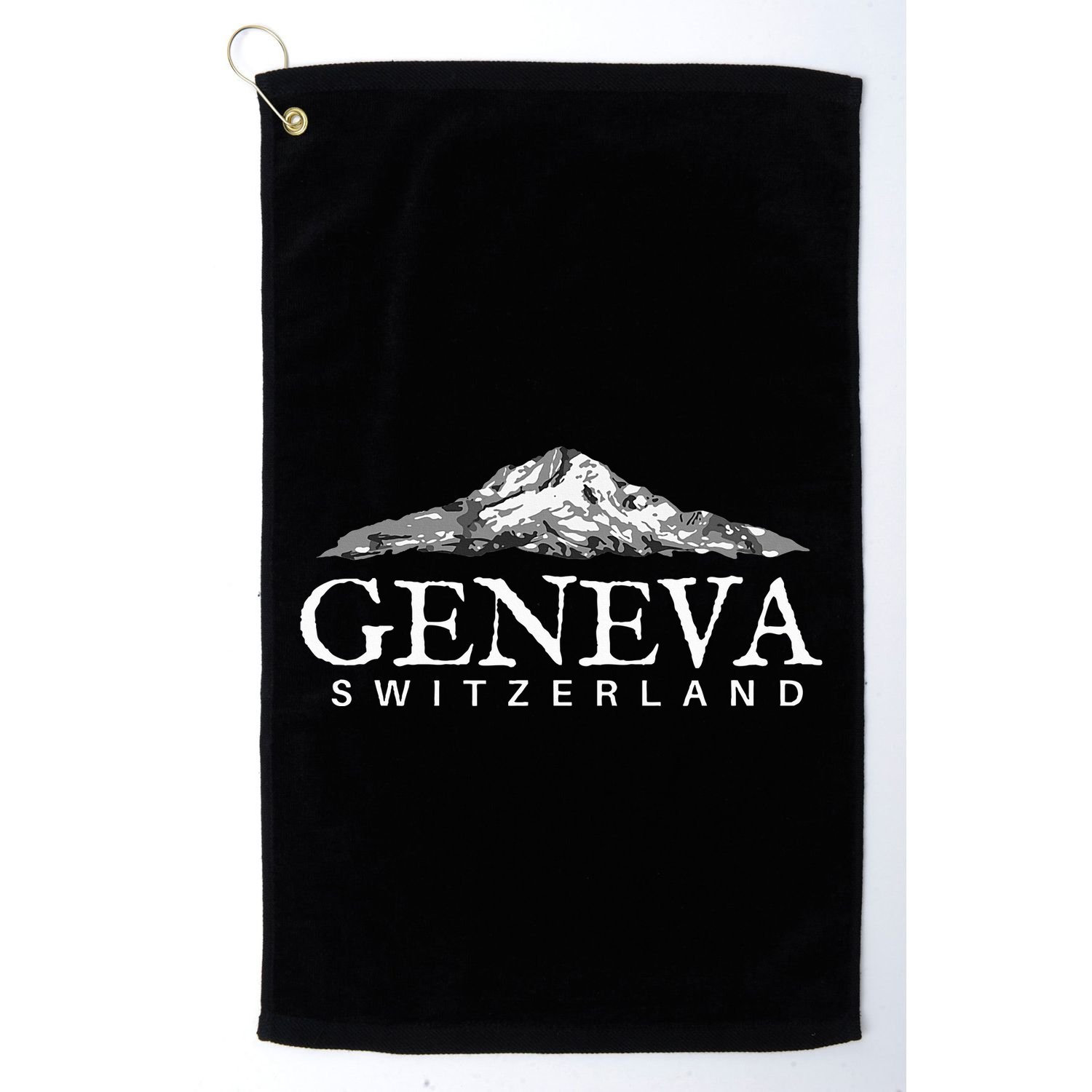 Geneva Switzerland  Swiss Alps Mountain Golf Towel