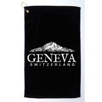 Geneva Switzerland  Swiss Alps Mountain Golf Towel