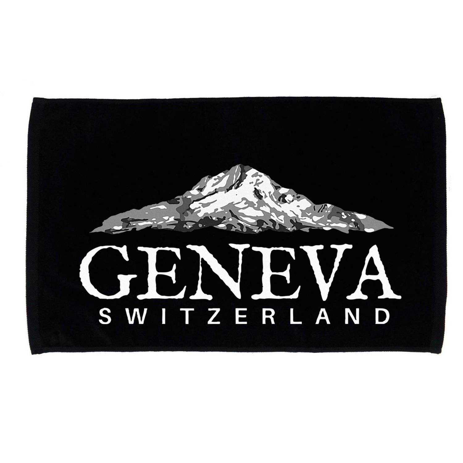 Geneva Switzerland  Swiss Alps Mountain Microfiber Hand Towel