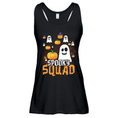 Groovy Spooky Squad Cute Ghost Pumpkin Funny Halloween Kids Ladies Essential Flowy Tank