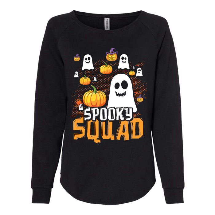 Groovy Spooky Squad Cute Ghost Pumpkin Funny Halloween Kids Womens California Wash Sweatshirt