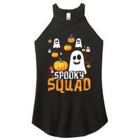 Groovy Spooky Squad Cute Ghost Pumpkin Funny Halloween Kids Women's Perfect Tri Rocker Tank