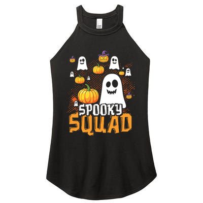 Groovy Spooky Squad Cute Ghost Pumpkin Funny Halloween Kids Women's Perfect Tri Rocker Tank