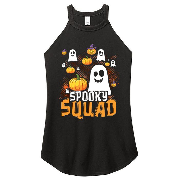 Groovy Spooky Squad Cute Ghost Pumpkin Funny Halloween Kids Women's Perfect Tri Rocker Tank