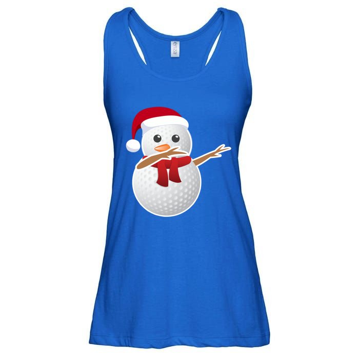 Golf Snow Santa Hat Dabbing Funny Christmas Gift Ladies Essential Flowy Tank