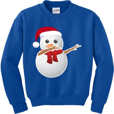 Golf Snow Santa Hat Dabbing Funny Christmas Gift Kids Sweatshirt