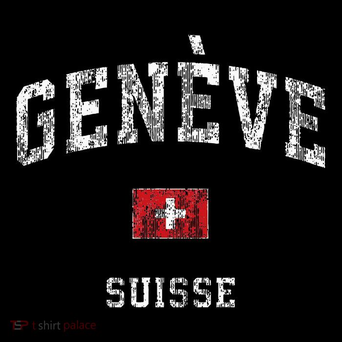 Geneva Suisse Switzerland Vintage Athletic Sports Design Flatbill Hat