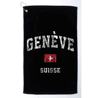 Geneva Suisse Switzerland Vintage Athletic Sports Design Golf Towel