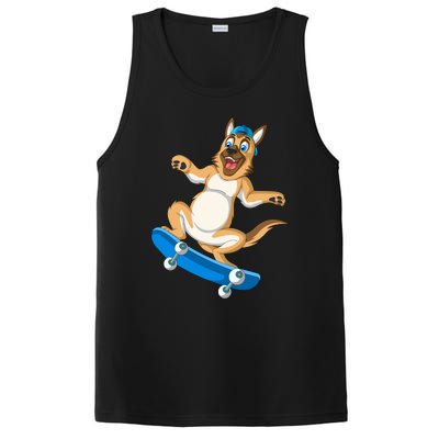 German Shepherd Skateboarding PosiCharge Competitor Tank