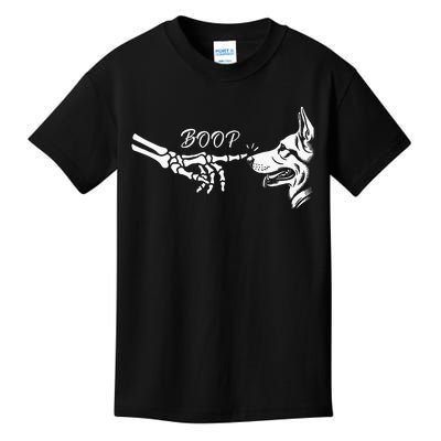 German Shepherd Skeleton Hand Boop Halloween Pet Women Kids T-Shirt