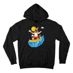 German Shepherd Surfing Hoodie