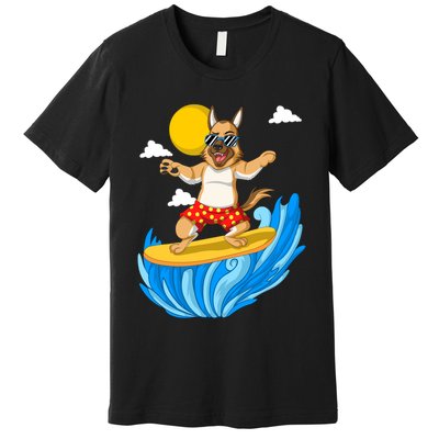 German Shepherd Surfing Premium T-Shirt
