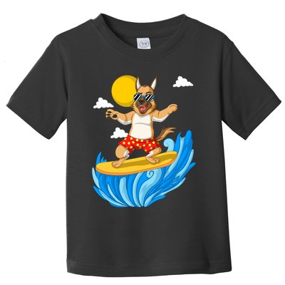 German Shepherd Surfing Toddler T-Shirt