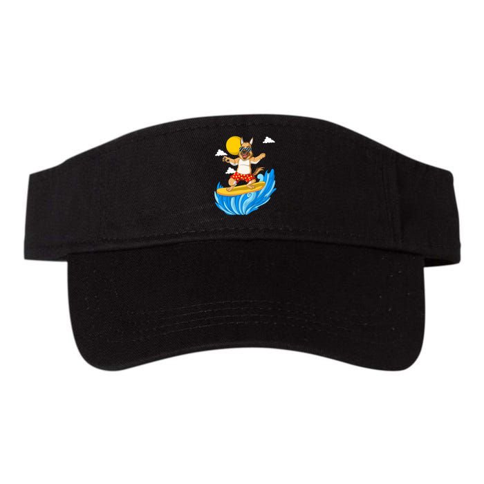 German Shepherd Surfing Visor