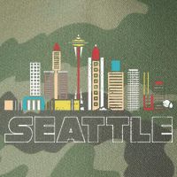 Grunge Seattle Skyline Distressed Look Design Legacy Tie Dye Trucker Hat