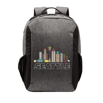 Grunge Seattle Skyline Distressed Look Design Vector Backpack