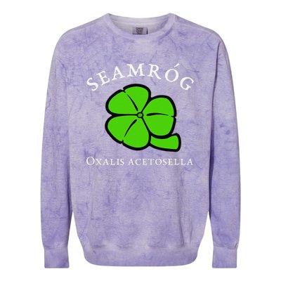 Green Shamrock Saint Patrick's Day Floral Vector Art Colorblast Crewneck Sweatshirt