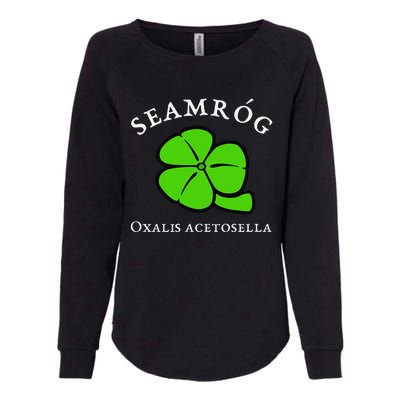 Green Shamrock Saint Patrick's Day Floral Vector Art Womens California Wash Sweatshirt