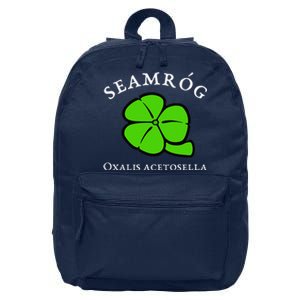 Green Shamrock Saint Patrick's Day Floral Vector Art 16 in Basic Backpack