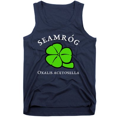 Green Shamrock Saint Patrick's Day Floral Vector Art Tank Top