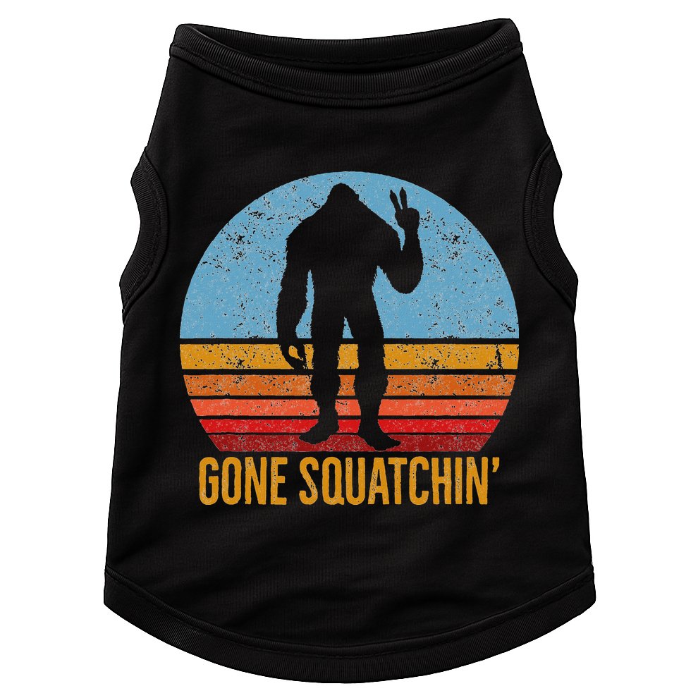  Gone Squatchin Sasquatch Peace Doggie Tank