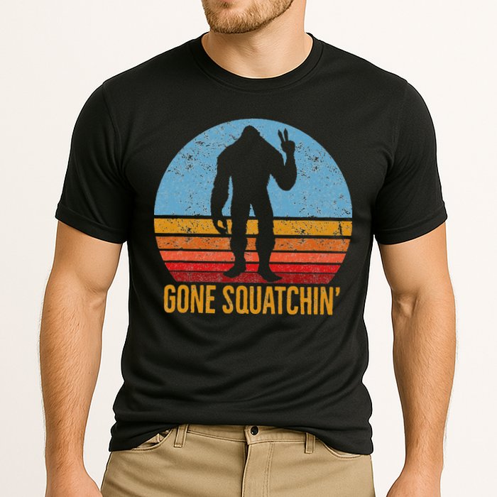  Gone Squatchin Sasquatch Peace Cooling Performance Crew T-Shirt