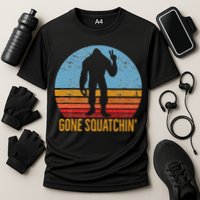  Gone Squatchin Sasquatch Peace Cooling Performance Crew T-Shirt