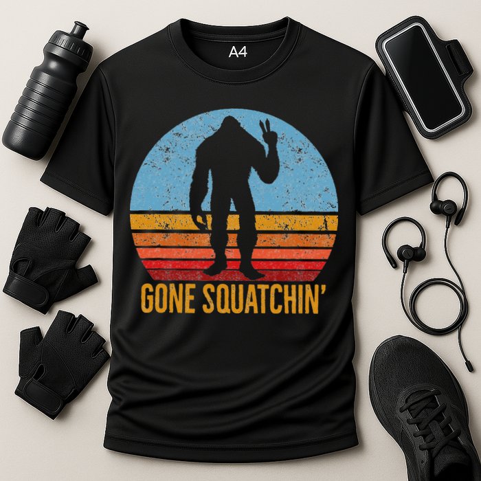  Gone Squatchin Sasquatch Peace Cooling Performance Crew T-Shirt