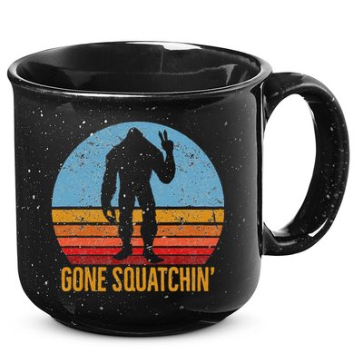  Gone Squatchin Sasquatch Peace 15oz Campfire Ceramic Mug