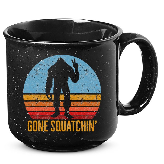  Gone Squatchin Sasquatch Peace 15oz Campfire Ceramic Mug