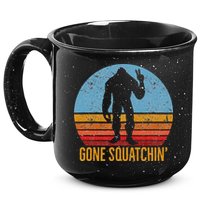  Gone Squatchin Sasquatch Peace 15oz Campfire Ceramic Mug