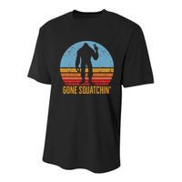  Gone Squatchin Sasquatch Peace Youth Performance Sprint T-Shirt