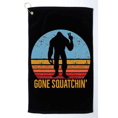 Gone Squatchin Sasquatch Peace Golf Towel