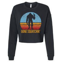  Gone Squatchin Sasquatch Peace Cropped Pullover Crew