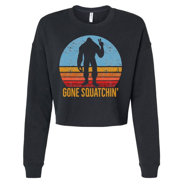  Gone Squatchin Sasquatch Peace Cropped Pullover Crew