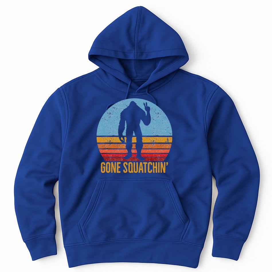  Gone Squatchin Sasquatch Peace Hoodie