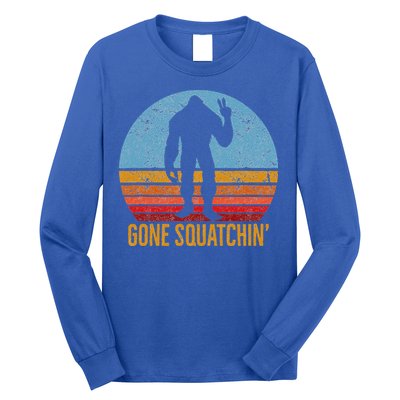  Gone Squatchin Sasquatch Peace Long Sleeve Shirt