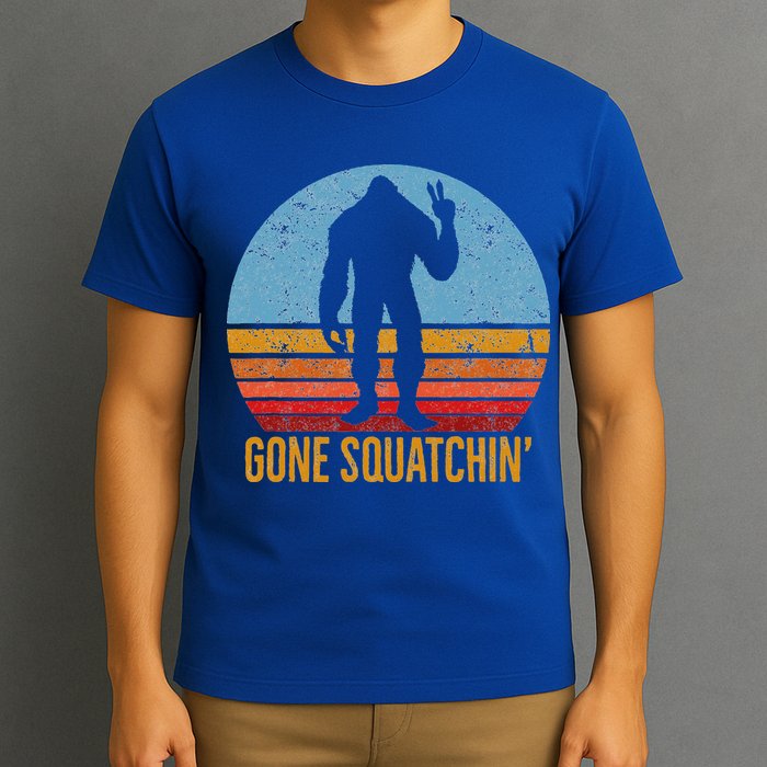  Gone Squatchin Sasquatch Peace T-Shirt