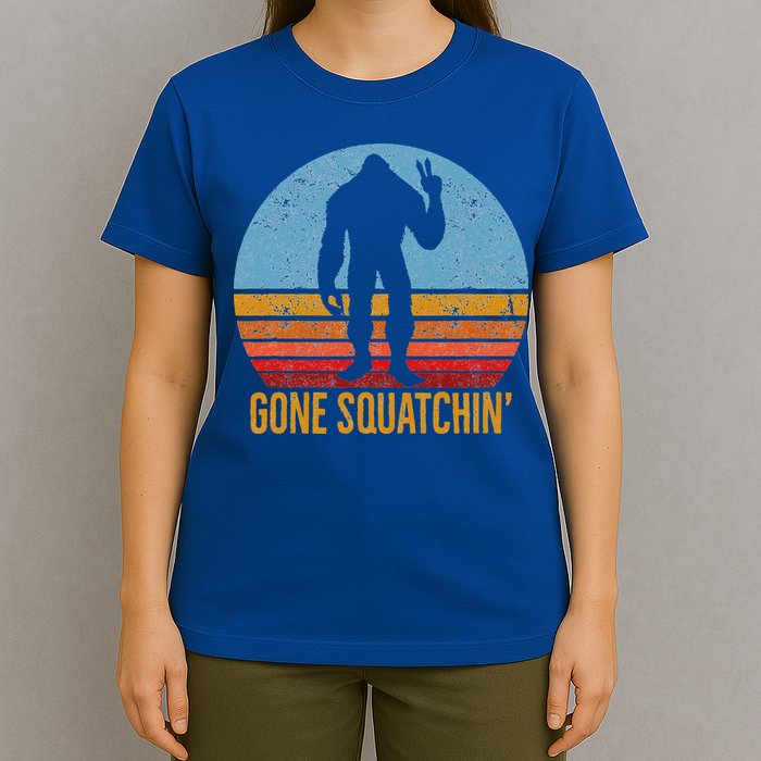  Gone Squatchin Sasquatch Peace T-Shirt