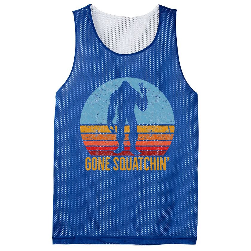  Gone Squatchin Sasquatch Peace Mesh Reversible Basketball Jersey Tank