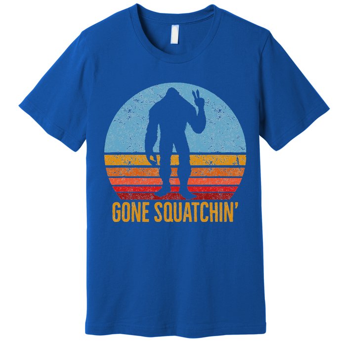  Gone Squatchin Sasquatch Peace Premium T-Shirt