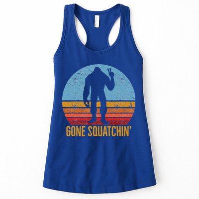  Gone Squatchin Sasquatch Peace Womens Tank Top