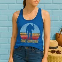  Gone Squatchin Sasquatch Peace Womens Tank Top